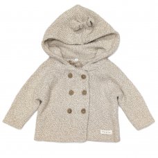 E07686: Baby Organic Twisted Double Knit Cardigan (0-12 Months)